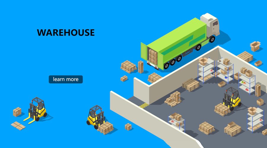 website for factories warehouse page landing design